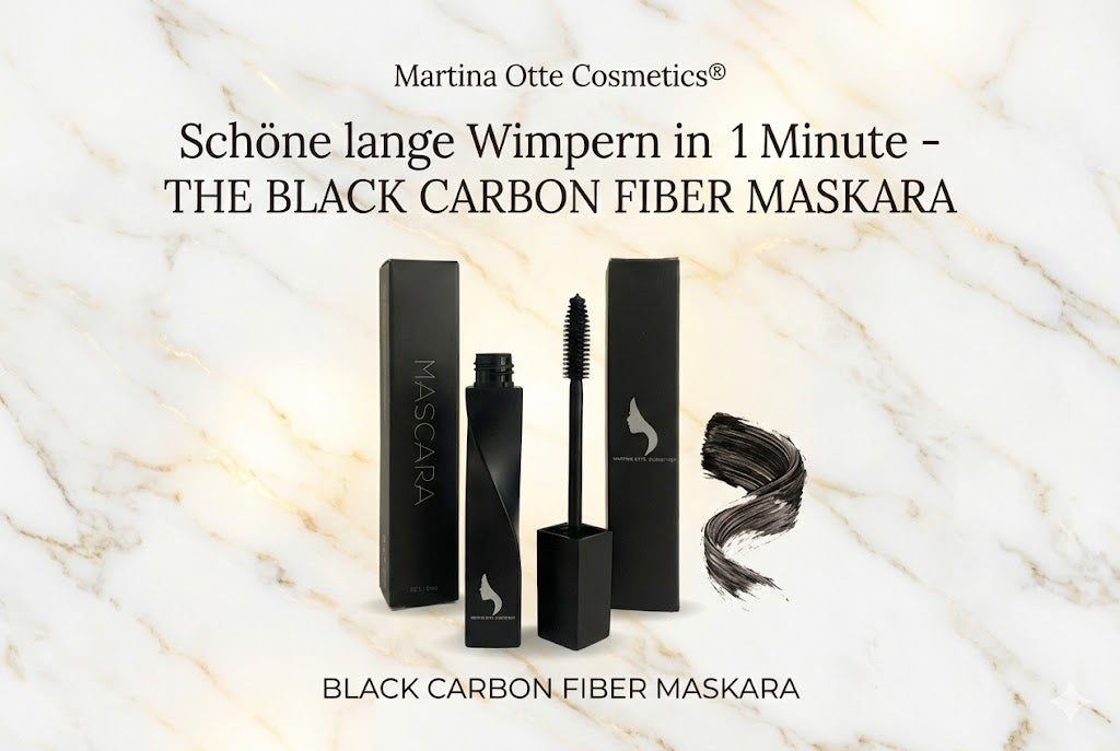 Schöne lange Wimpern in 1 Minute - THE BLACK CARBON FIBER MASKARA